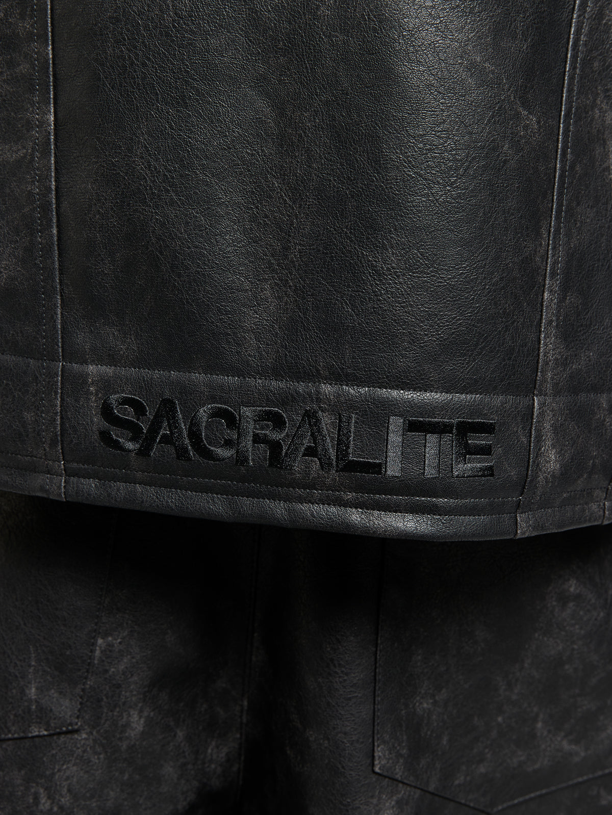 FUME LEATHER JACKET - BLACK