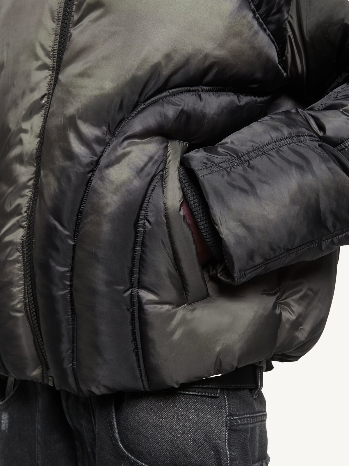 PUFFER JACKET HOODLESS - GREEN