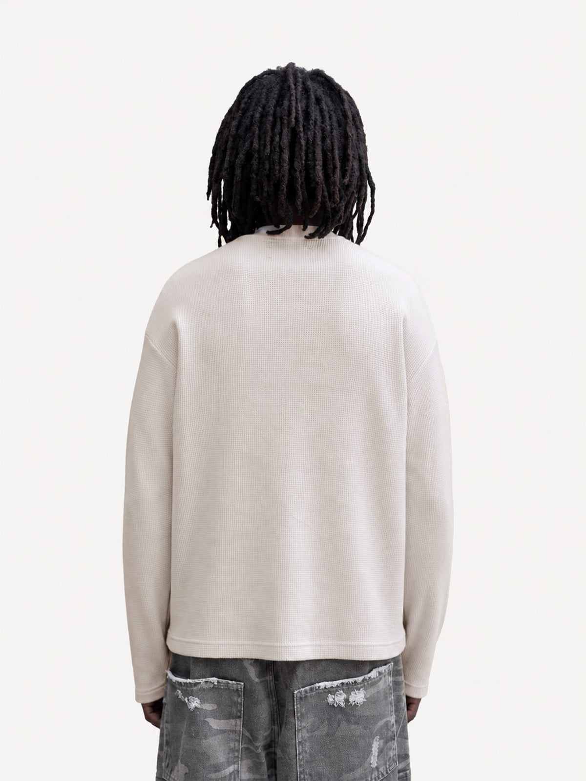 WAFFLE HENLEY L/S - GREY