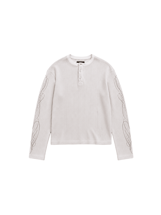 WAFFLE HENLEY L/S - GREY