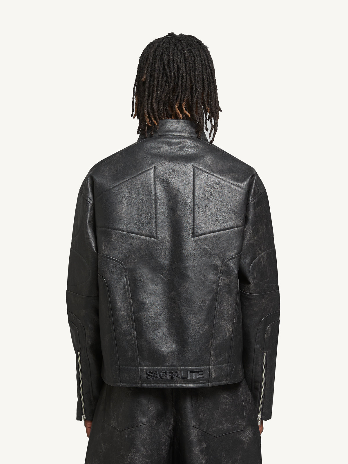 FUME LEATHER JACKET - BLACK