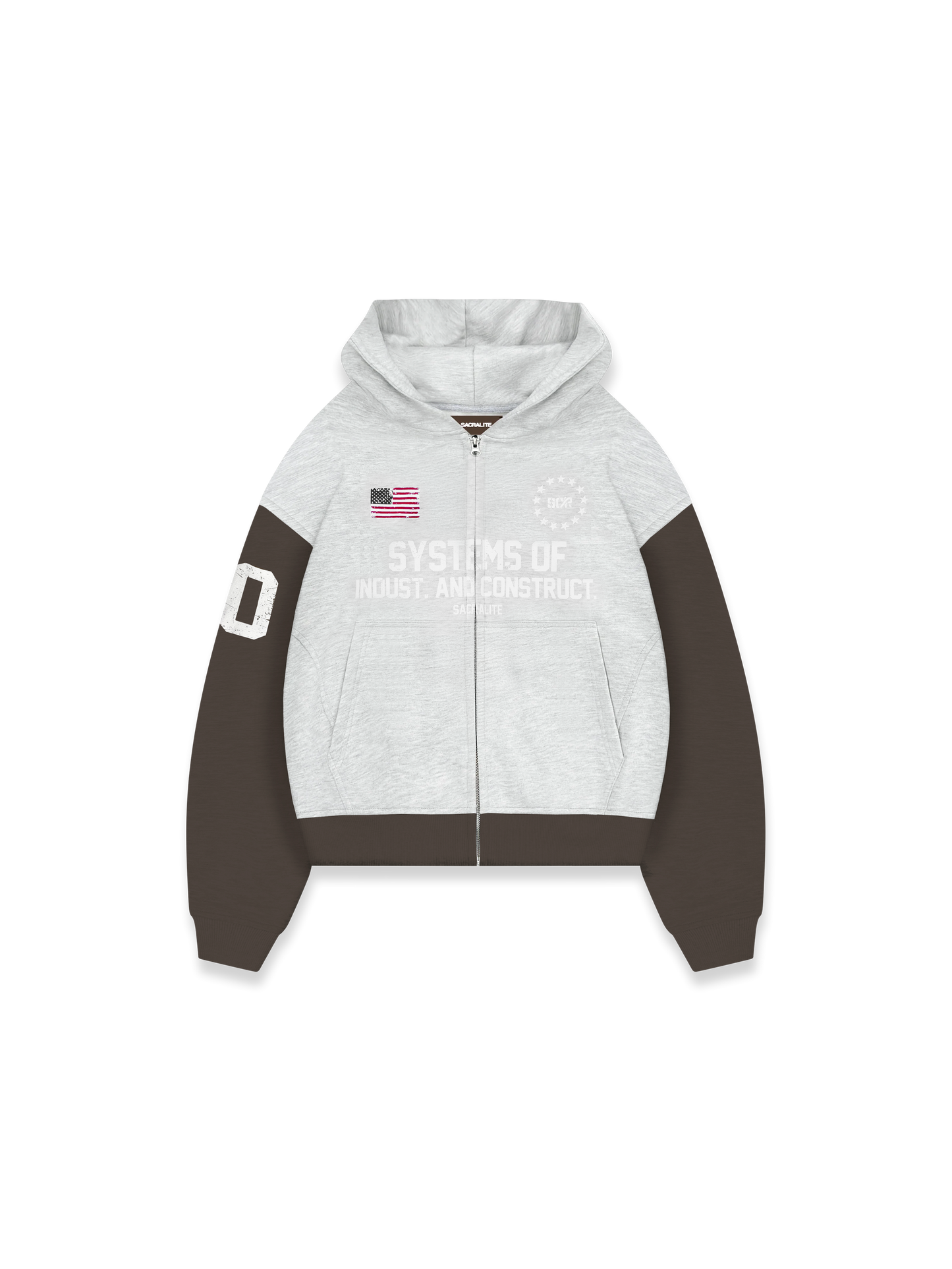 SPLIT ZIP HOODIE - MELANGE