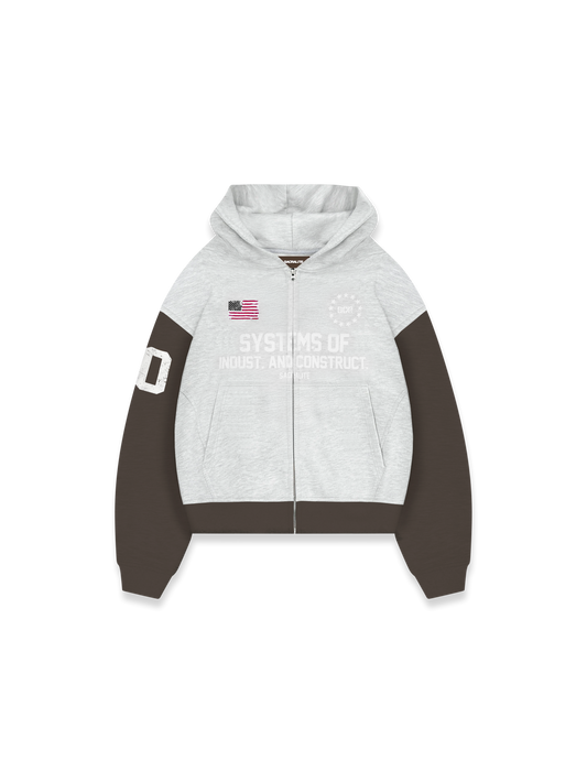 SPLIT ZIP HOODIE - MELANGE