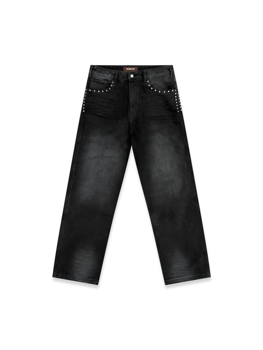 RIVET DENIM - WASHED GREY