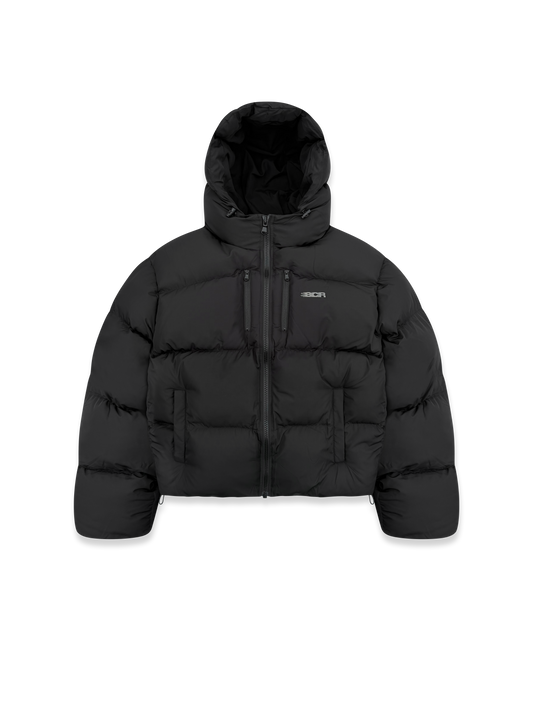 SCR PUFFER JACKET - BLACK